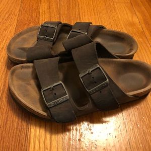 Arizona design black leather Birkenstocks